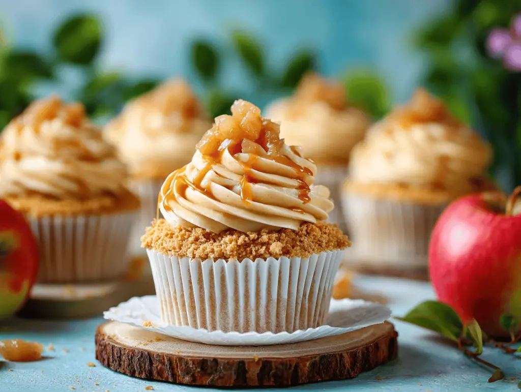 apple crisp cupcakes - featured image