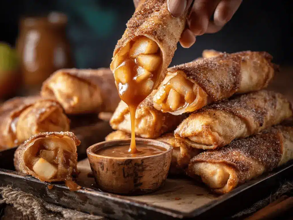 apple pie egg rolls - featured image