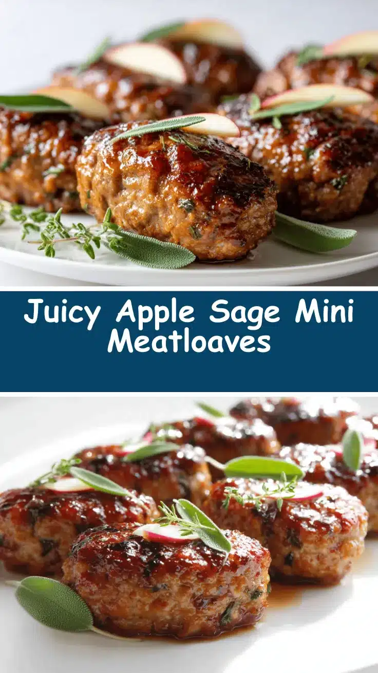 apple sage mini meatloaves recipe