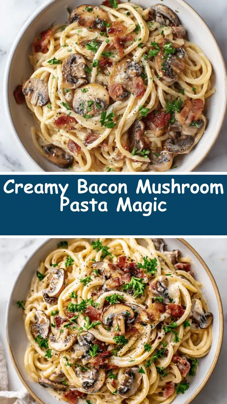 bacon and mushroom pasta recipe