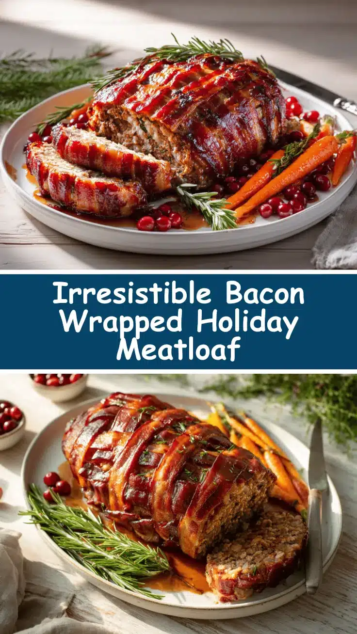 bacon wrapped holiday meatloaf recipe