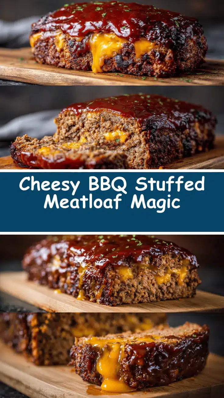BBQ cheddar stuffed meatloaf recipe