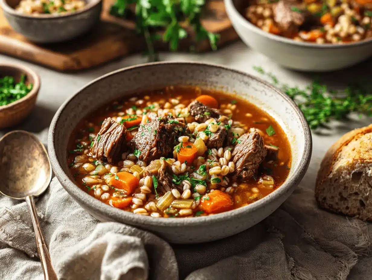 beef and barley stew preparation steps