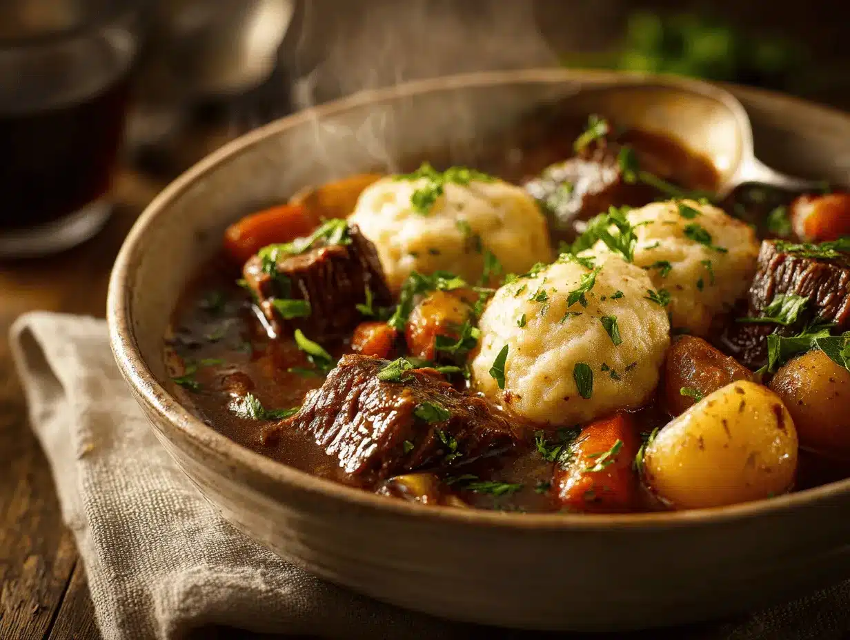 beef stew with dumplings preparation steps