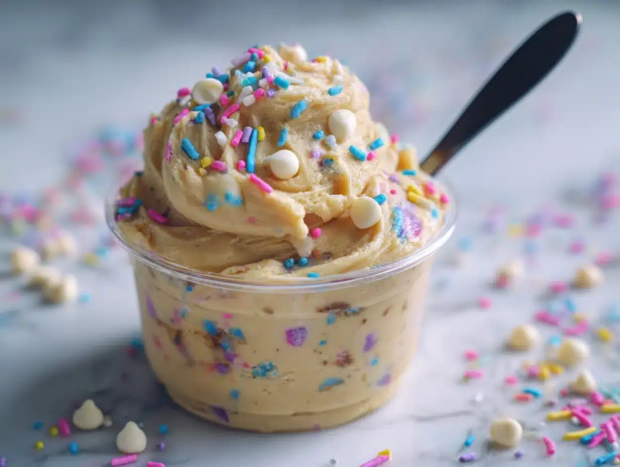 birthday cake protein cookie dough cups preparation steps