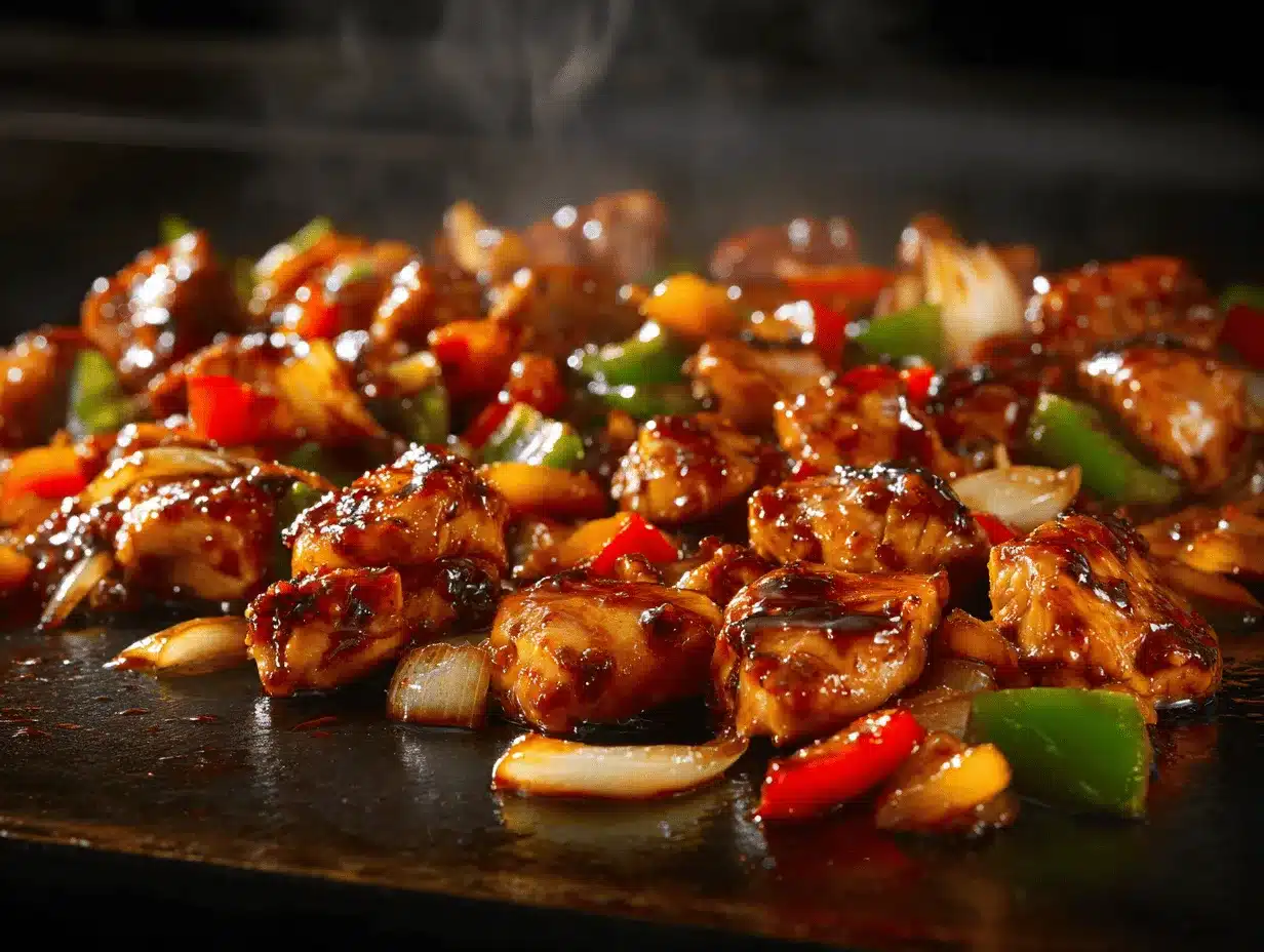 Blackstone bourbon chicken preparation steps