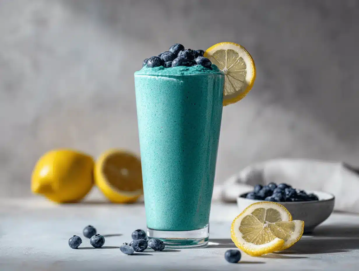 Blue Mermaid Lemon Blueberry Smoothie preparation steps