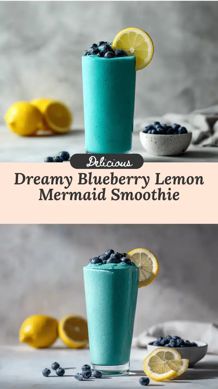 Blue Mermaid Lemon Blueberry Smoothie recipe