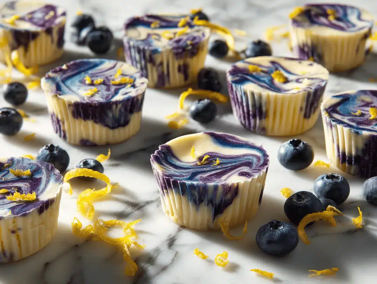 Blueberry Lemon Cheesecake Bites preparation steps