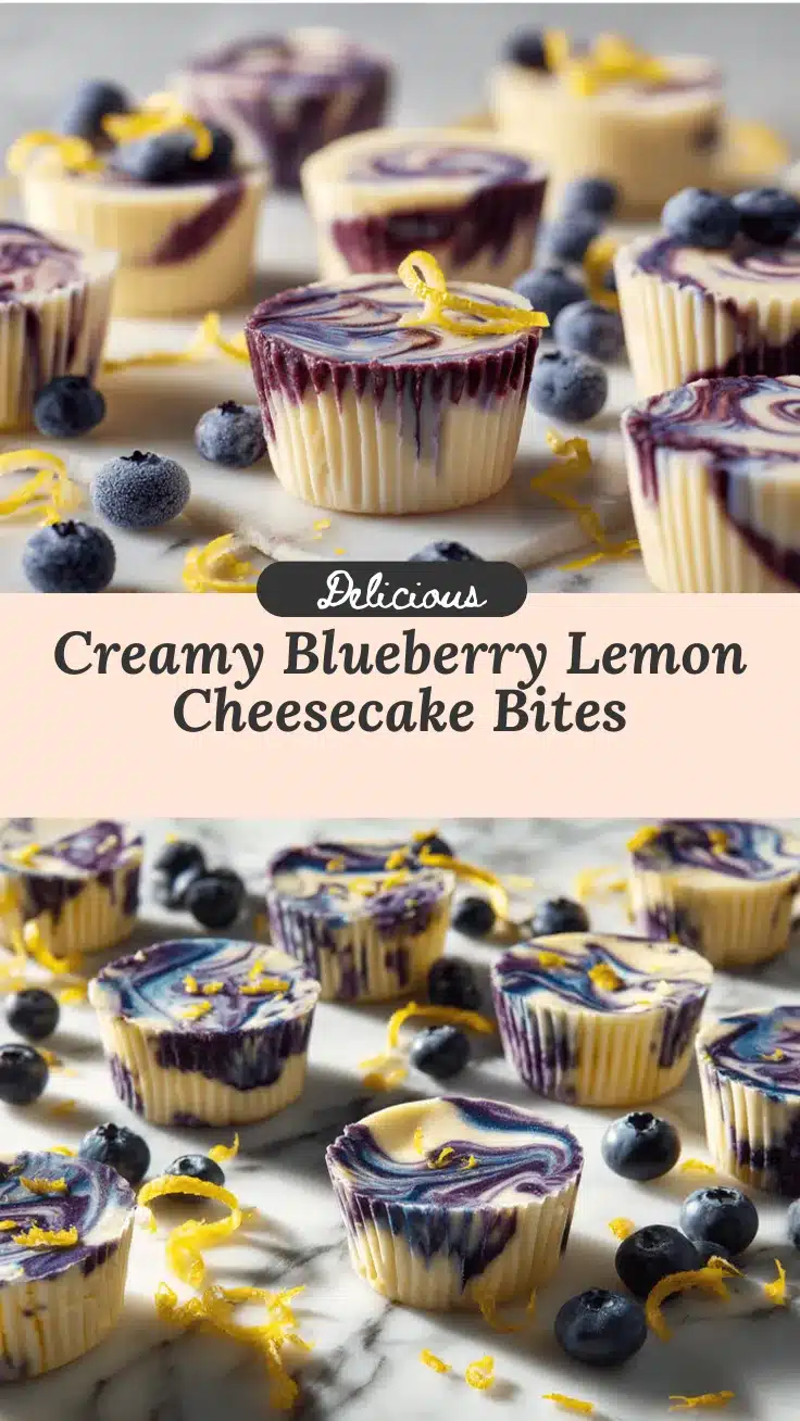 Blueberry Lemon Cheesecake Bites recipe
