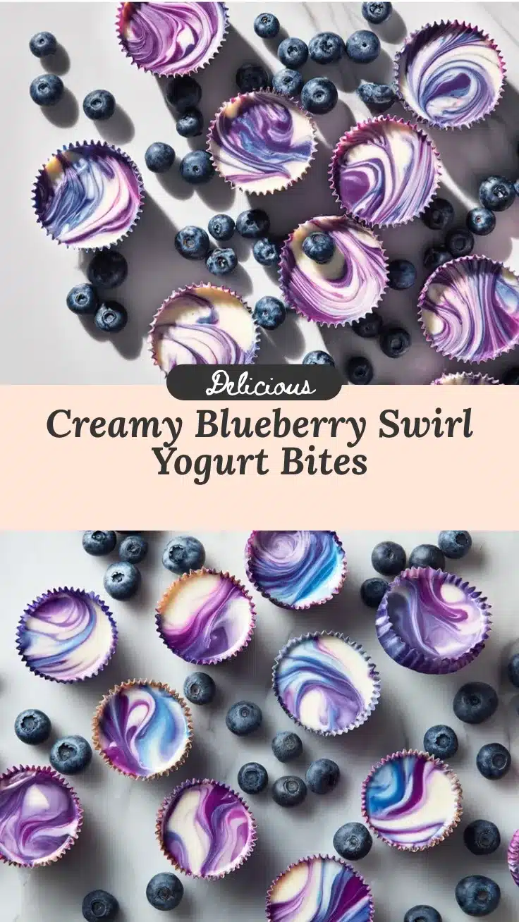 blueberry swirl yogurt bites recipe