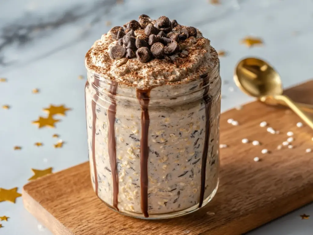 brownie batter overnight oats - featured image