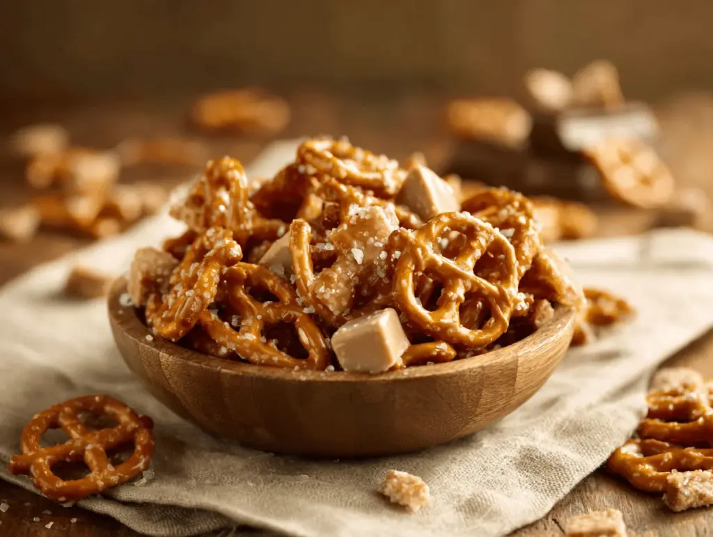 Butter Toffee Pretzel Snack Mix - featured image