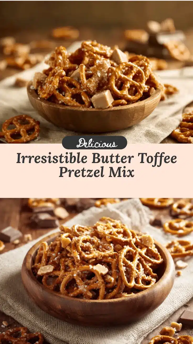 Butter Toffee Pretzel Snack Mix recipe