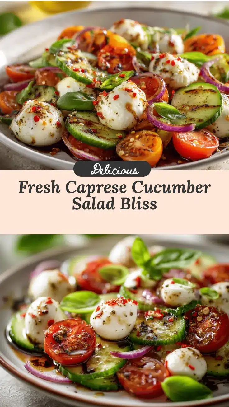Caprese Cucumber Salad recipe