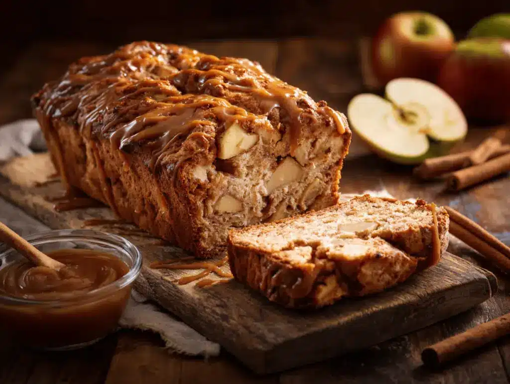 caramel apple cinnamon bread - featured image