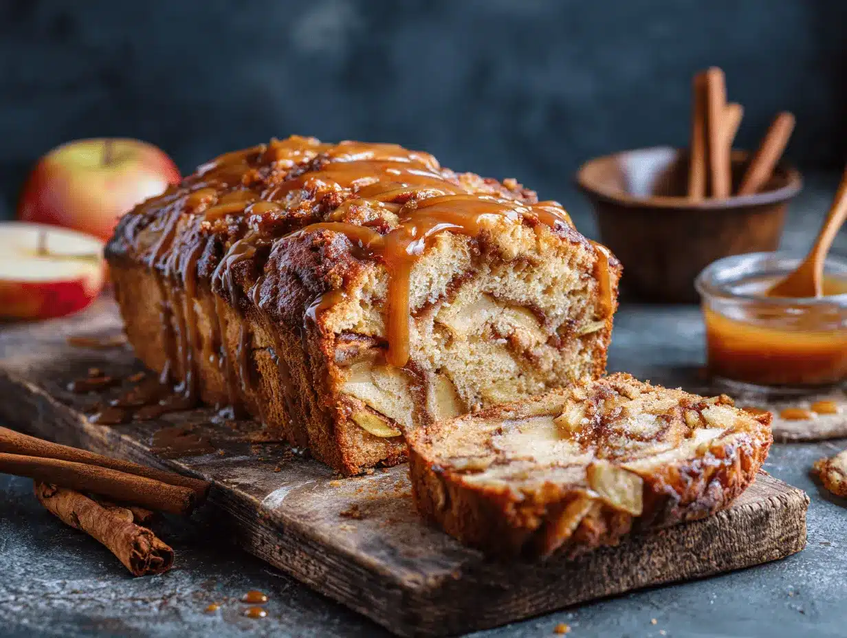caramel apple cinnamon bread preparation steps