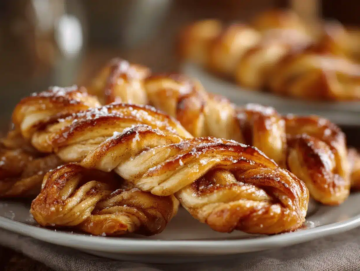 Caramel Apple Cinnamon Twists preparation steps