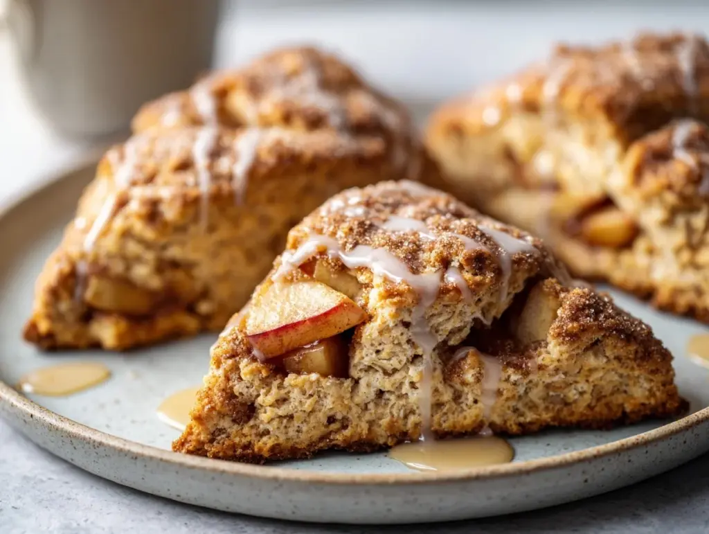 caramel apple pie scones - featured image