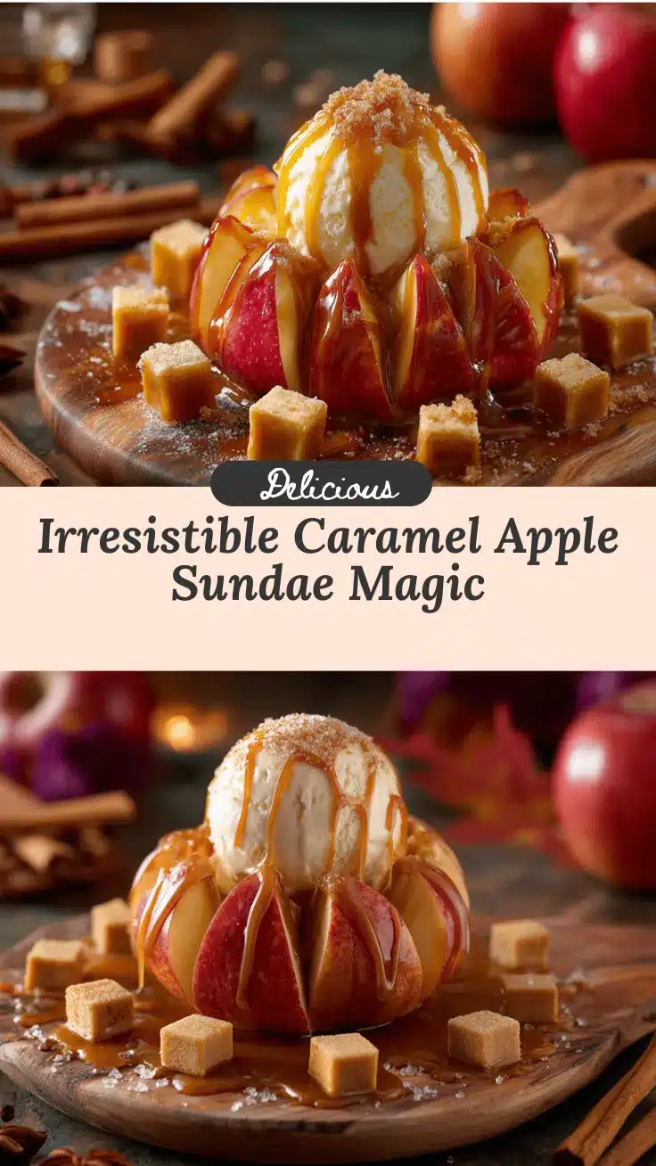 Caramel Blooming Apple Sundae recipe