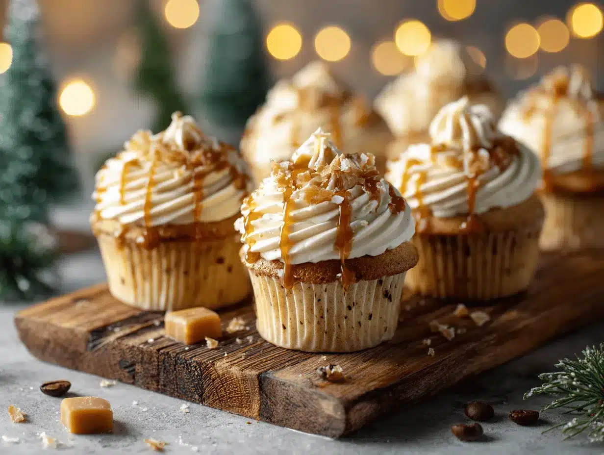 Caramel Brulée Latte Cupcakes preparation steps