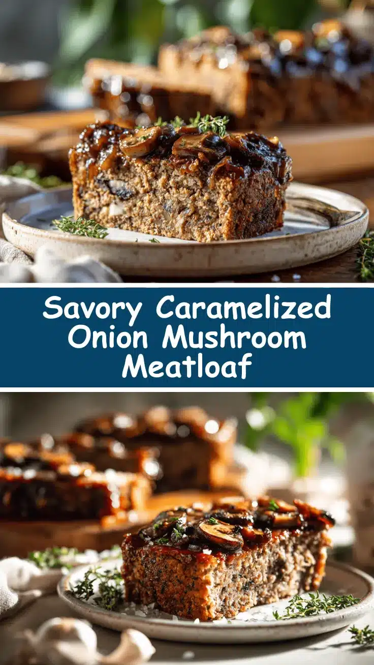 caramelized onion mushroom meatloaf recipe
