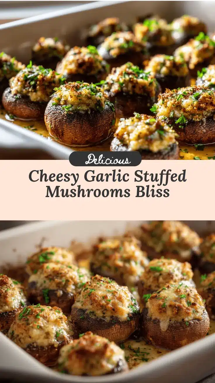 cheesy garlic stuffed mushrooms recipe