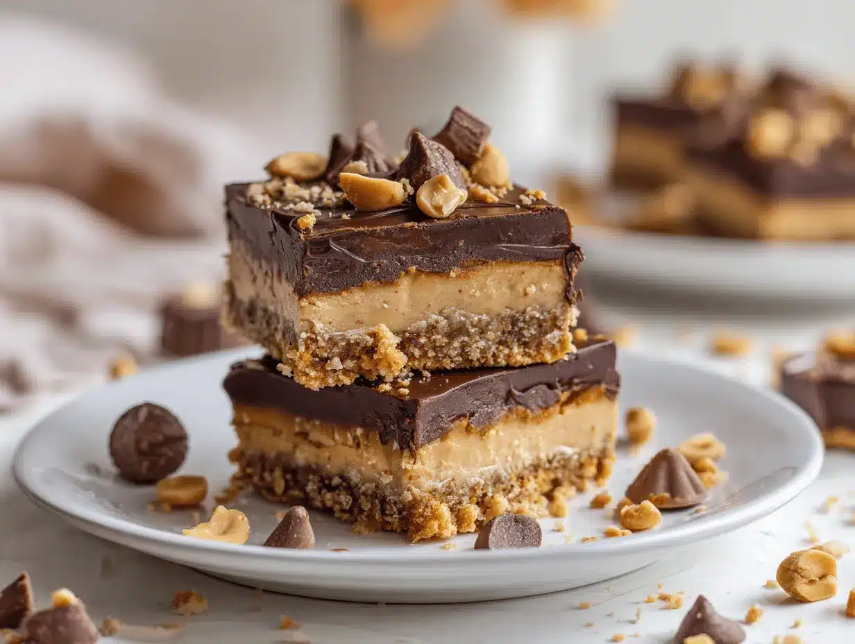 Chocolate Peanut Butter Bars preparation steps