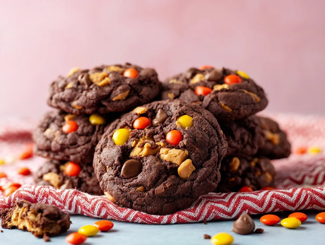 chocolate peanut butter cookies preparation steps