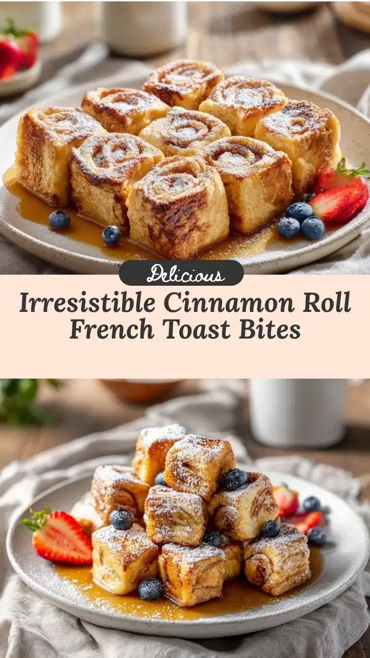 Cinnamon Roll French Toast Bites recipe