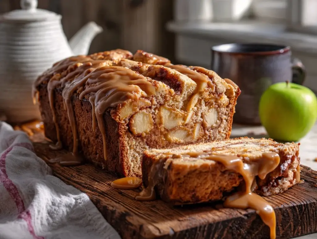 cinnamon swirl apple pie bread - featured image