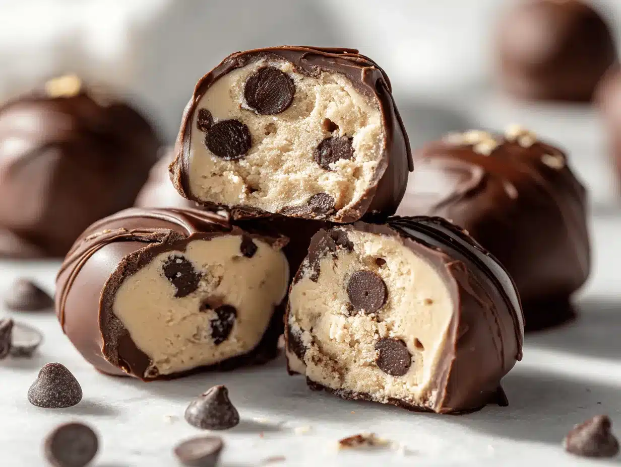 cookie dough frozen yogurt bites preparation steps