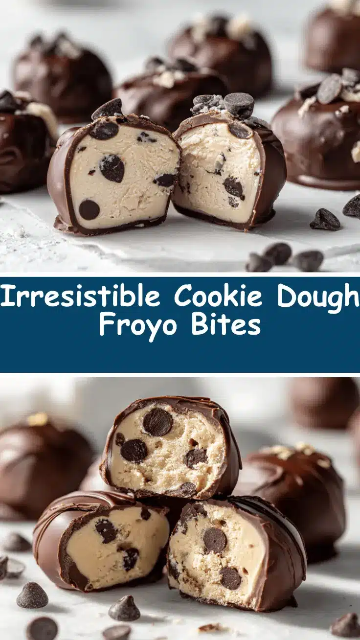 cookie dough frozen yogurt bites recipe