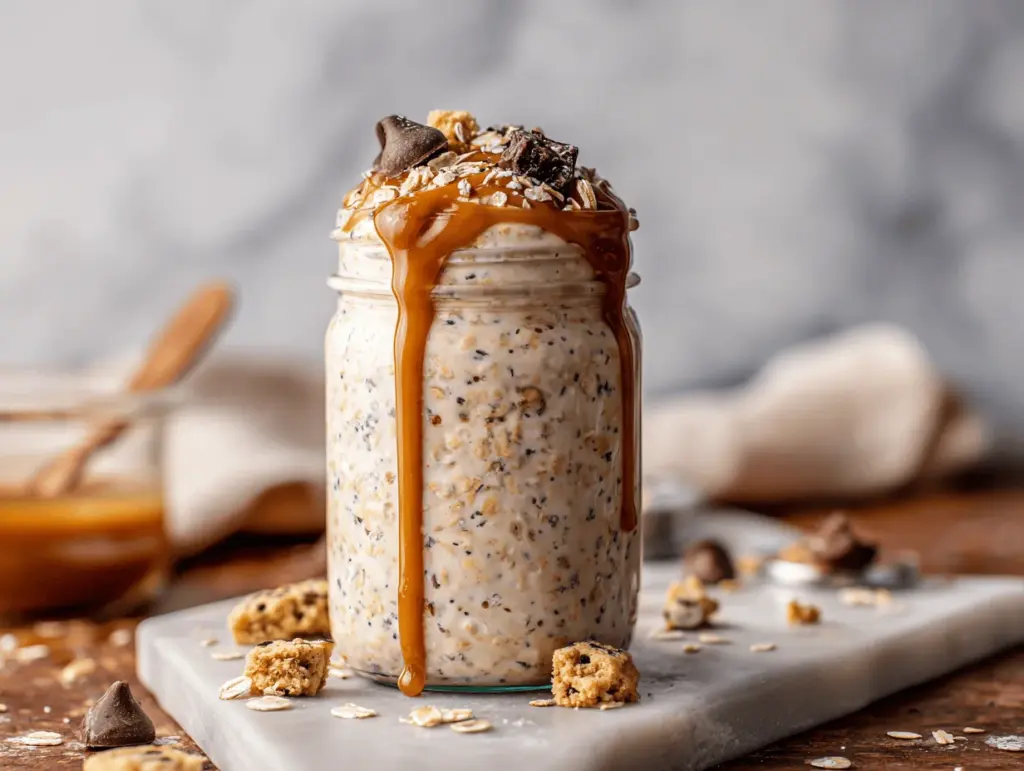 cookie dough overnight oats - featured image