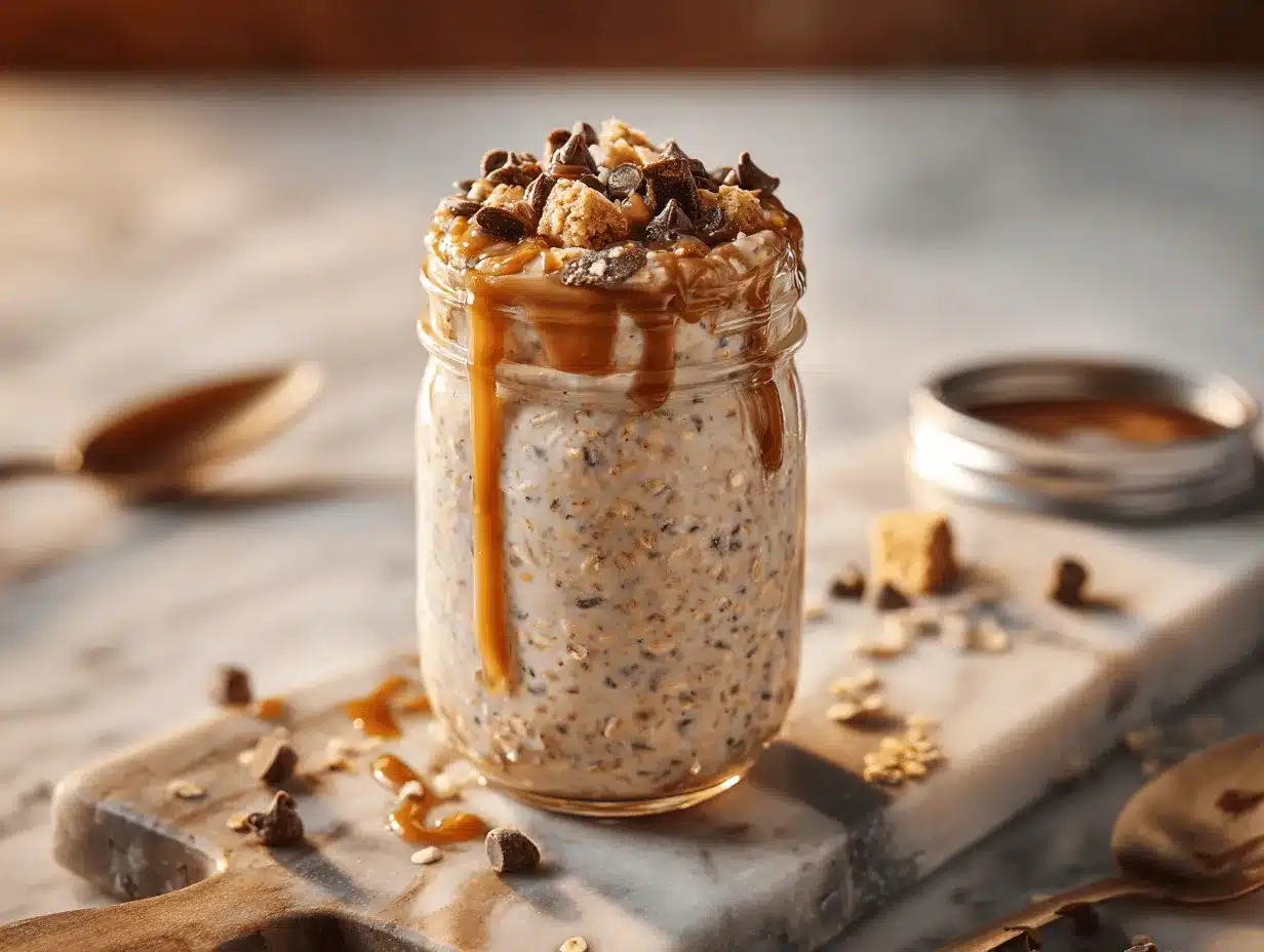 cookie dough overnight oats preparation steps