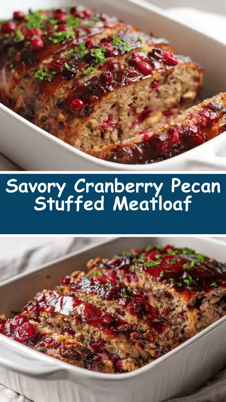 cranberry pecan stuffed meatloaf recipe