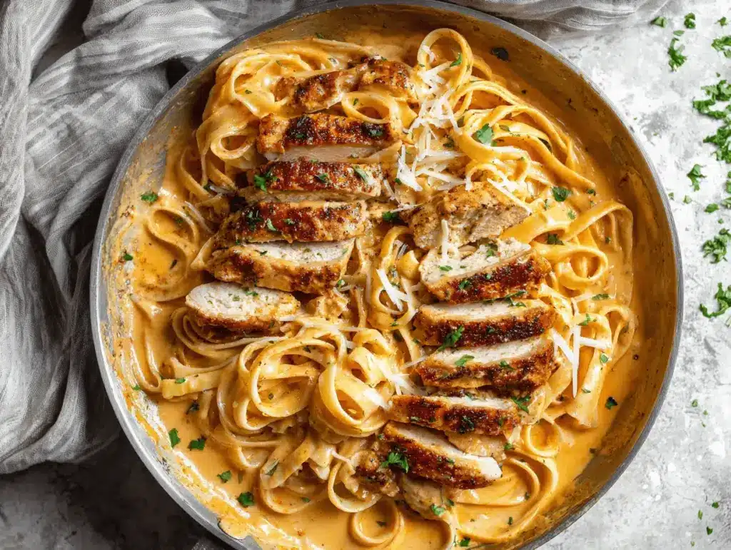 creamy Cajun chicken Alfredo pasta - featured image