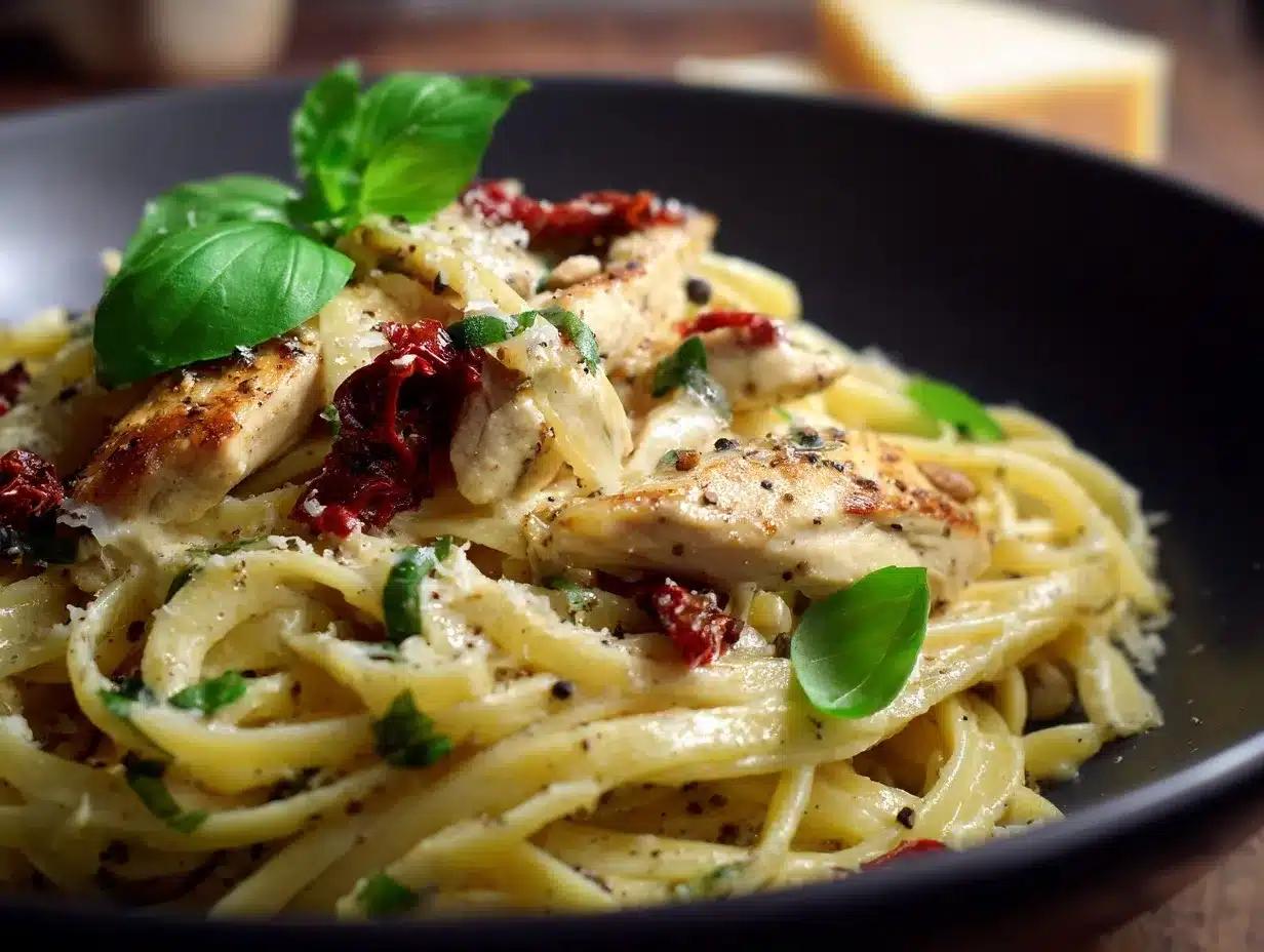 creamy chicken pasta preparation steps