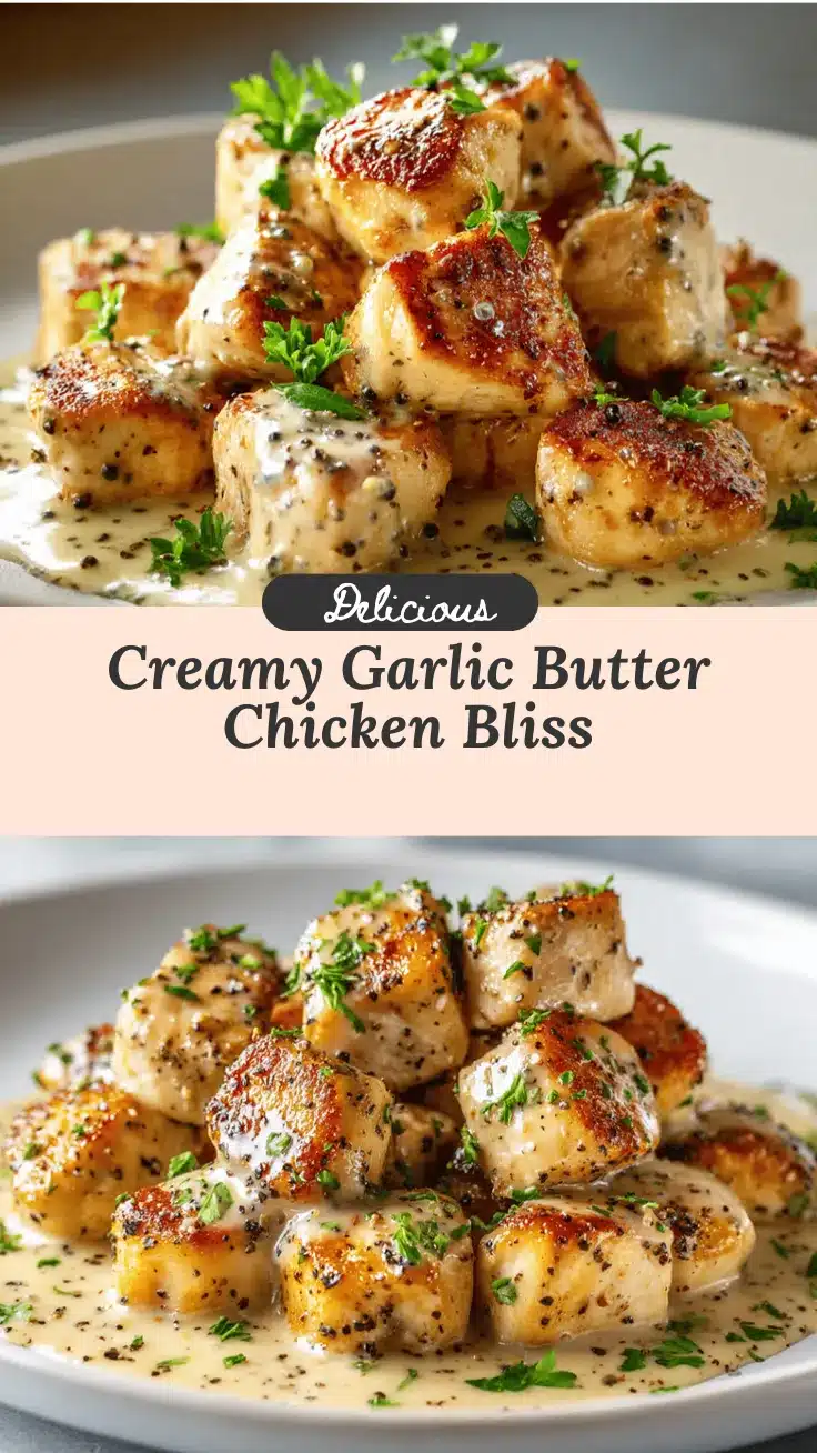 creamy garlic butter chicken bites recipe