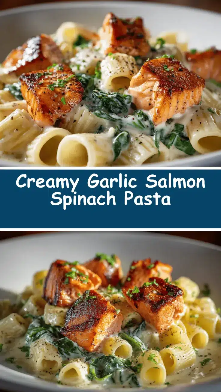 creamy salmon spinach pasta recipe
