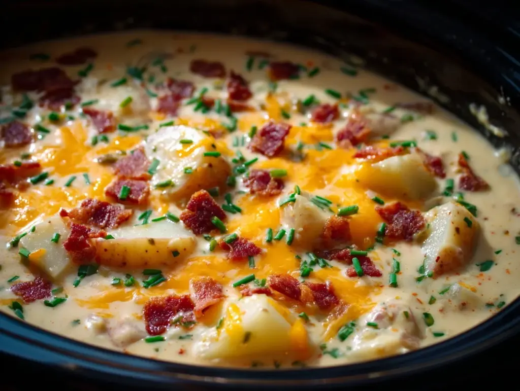 crock pot crack potato soup - featured image