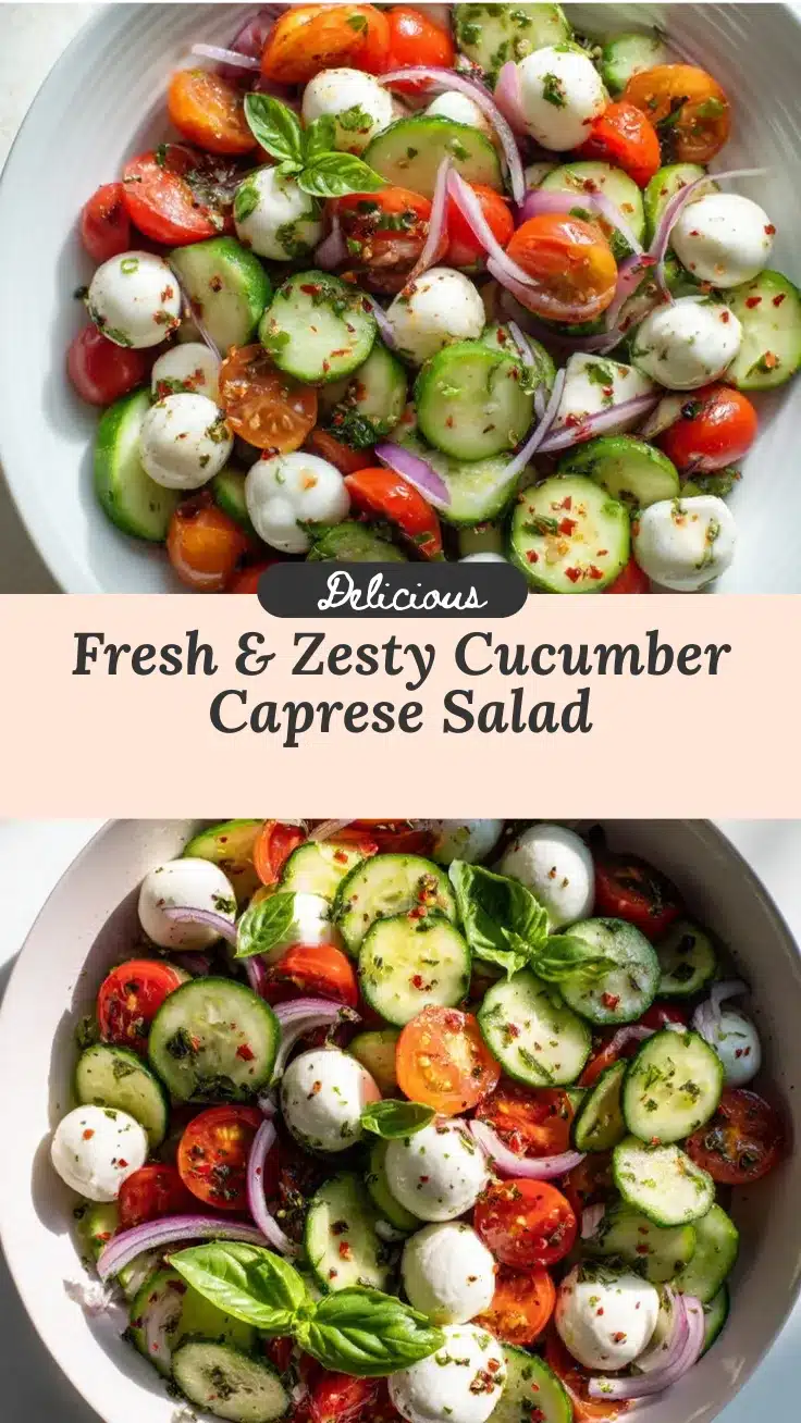 cucumber Caprese salad recipe