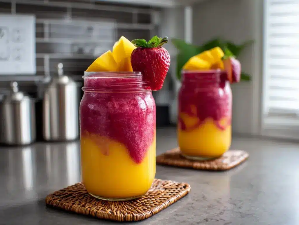 frozen mango strawberry lemonade - featured image