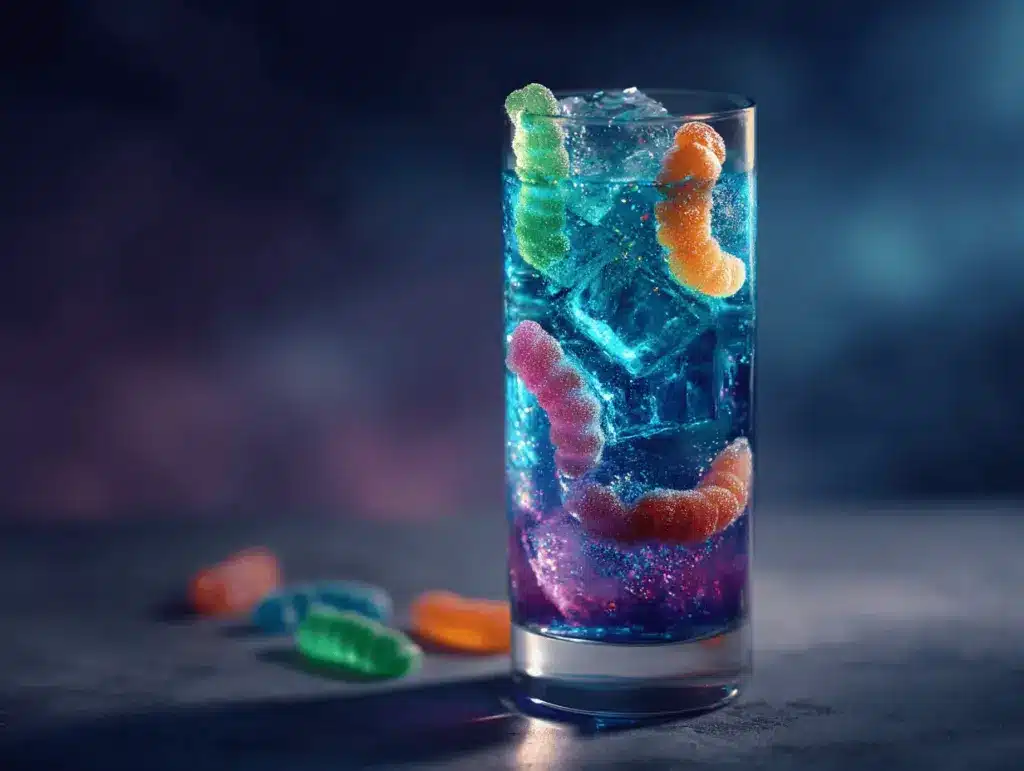 Galaxy Gummy Worm Mocktail - featured image