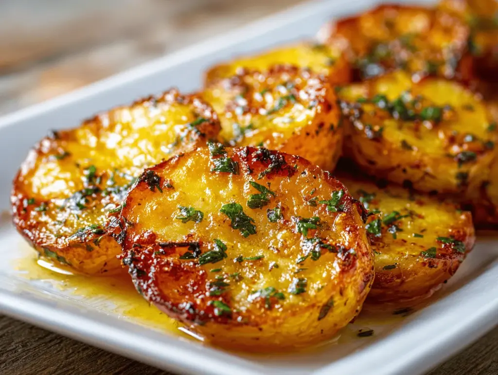 garlic butter potatoes - featured image