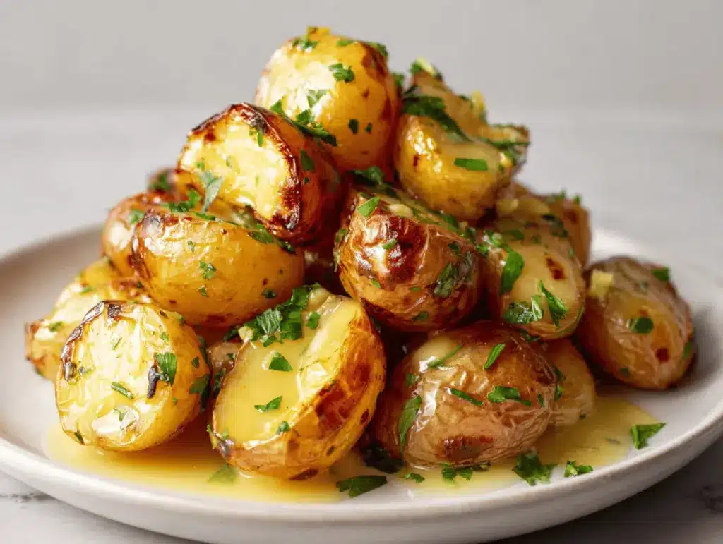 garlic butter potatoes - featured image