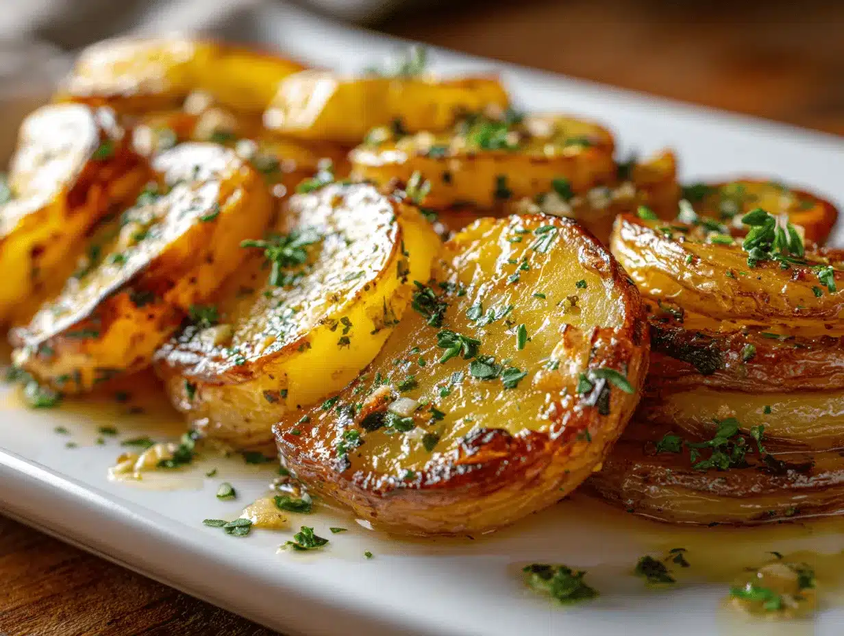garlic butter potatoes preparation steps