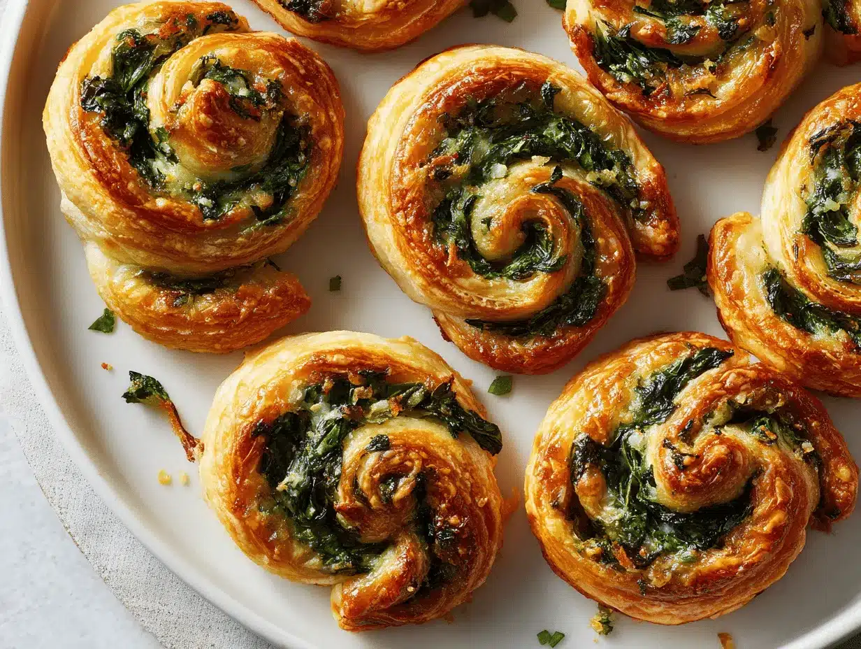 Garlic Parmesan Spinach Puff Pastry preparation steps