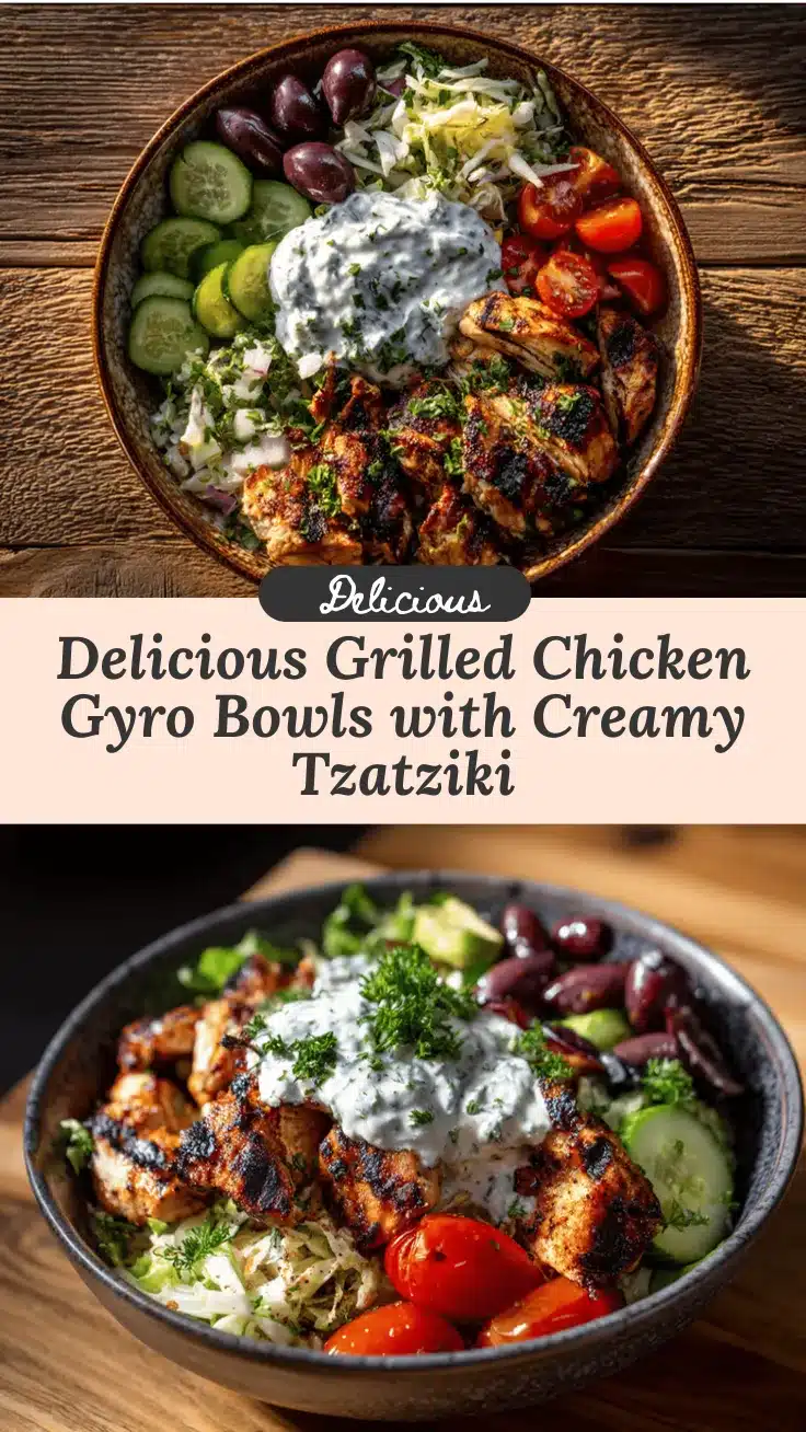 Grilled Chicken Gyro Bowls recipe