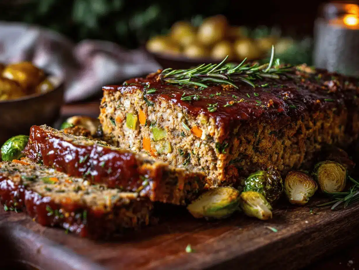 herb crusted Thanksgiving meatloaf preparation steps